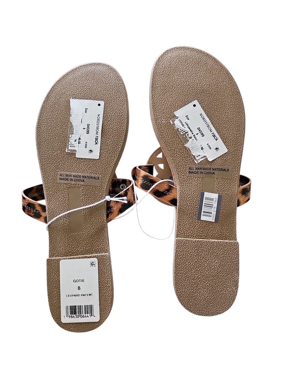 DV by Dolce VitaGotie Laser Cut Studded Thong Sandal Leopard Print NwT Sz 8 - Picture 7 of 8